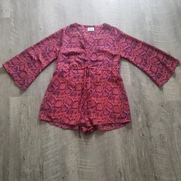 Show Me Your MuMu Roxy Python Romper. - Picture 2 of 7